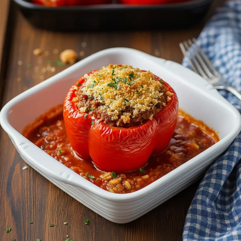 Classic Stuffed Peppers Recipe with Ground Meat