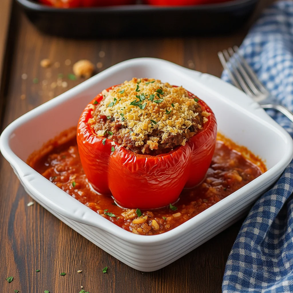 Classic Stuffed Peppers Recipe with Ground Meat
