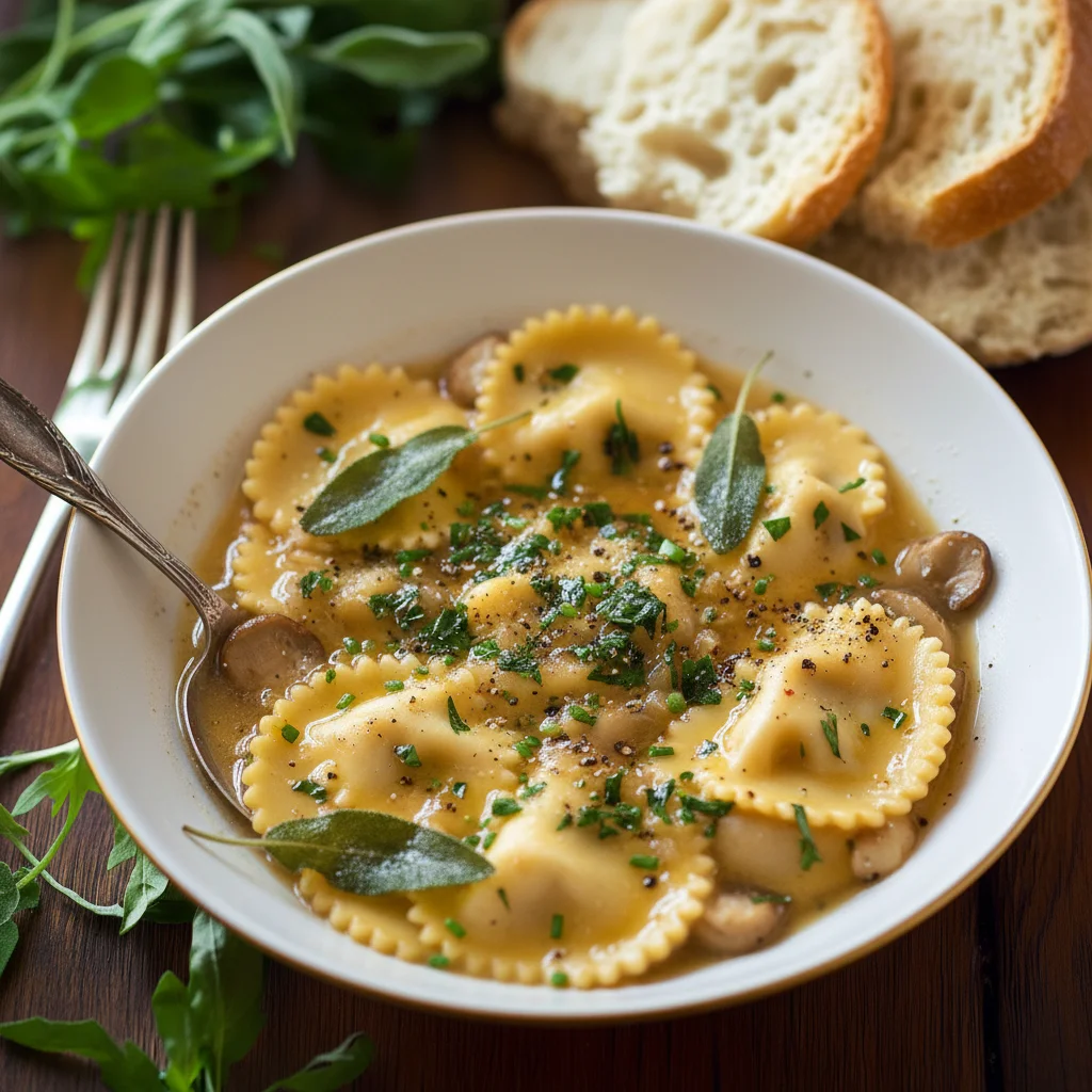 Cozy Ravioli Soup Recipe in a Tomato Broth