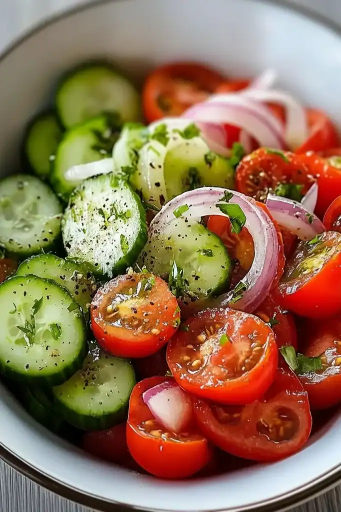 Tomato Cucumber and Onion Salad Recipe