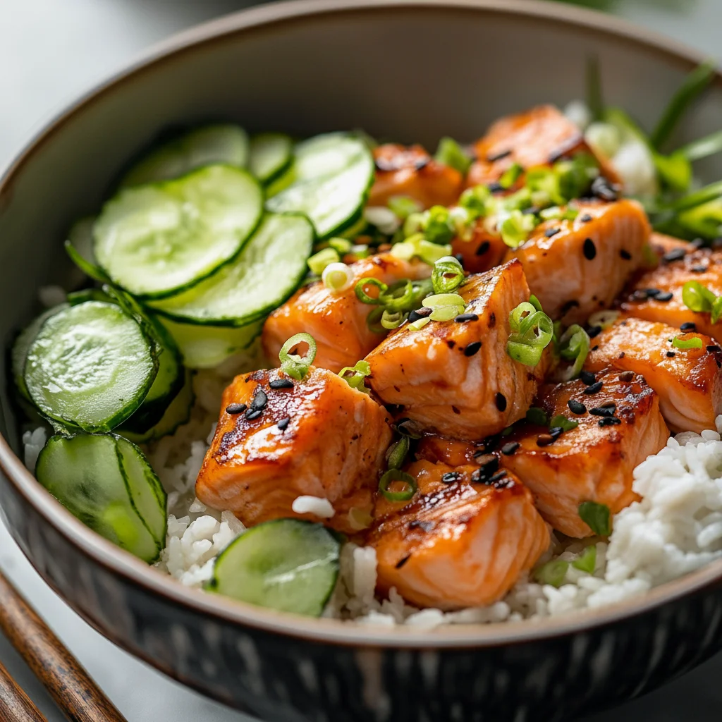 Flaky Salmon Rice Bowl Recipe for Meal Prep