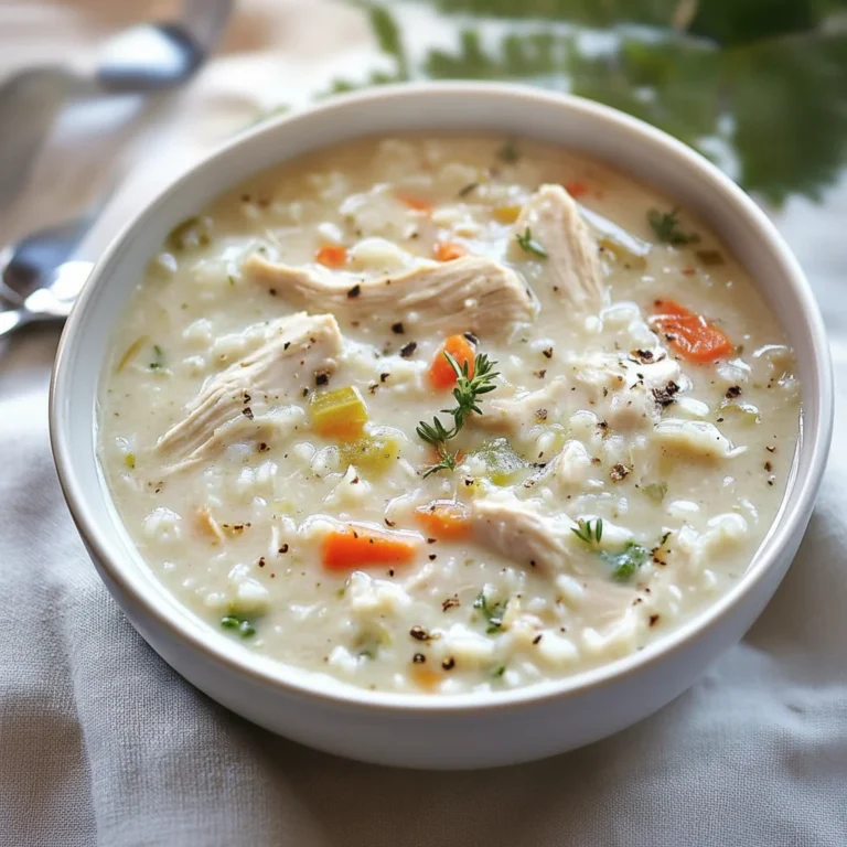 Soothing Creamy Chicken and Rice Soup Recipe