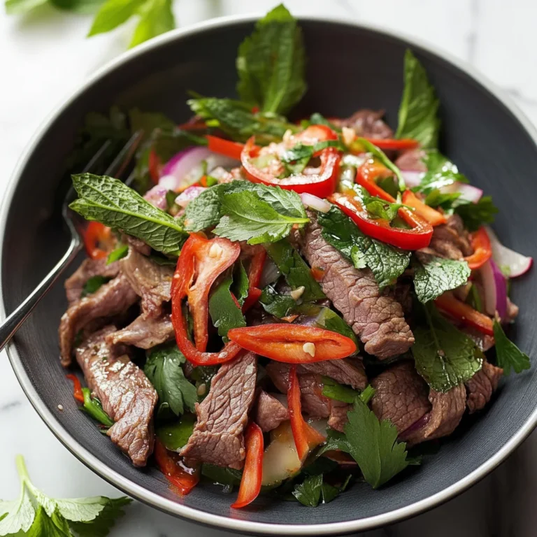 Zesty Thai Beef Salad with Fresh Bright Herbs