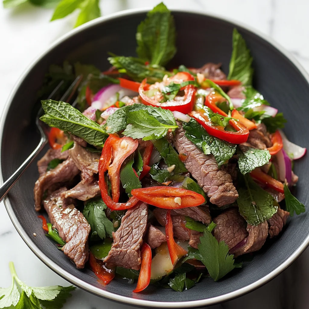Zesty Thai Beef Salad with Fresh Bright Herbs