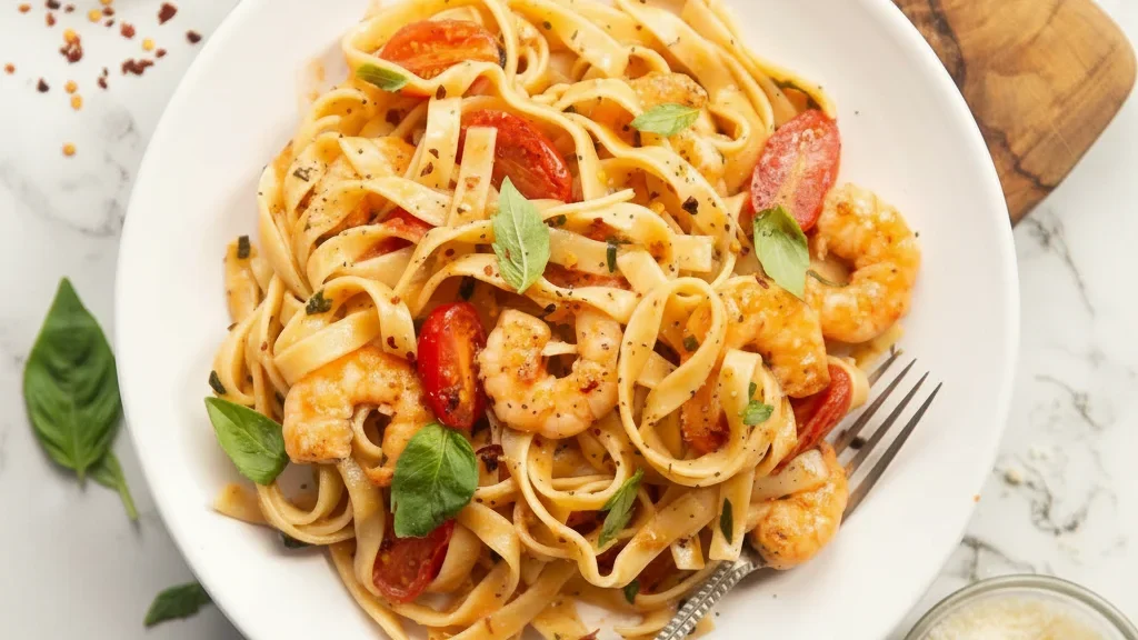 15-Minute Prawn & Tomato Pasta
