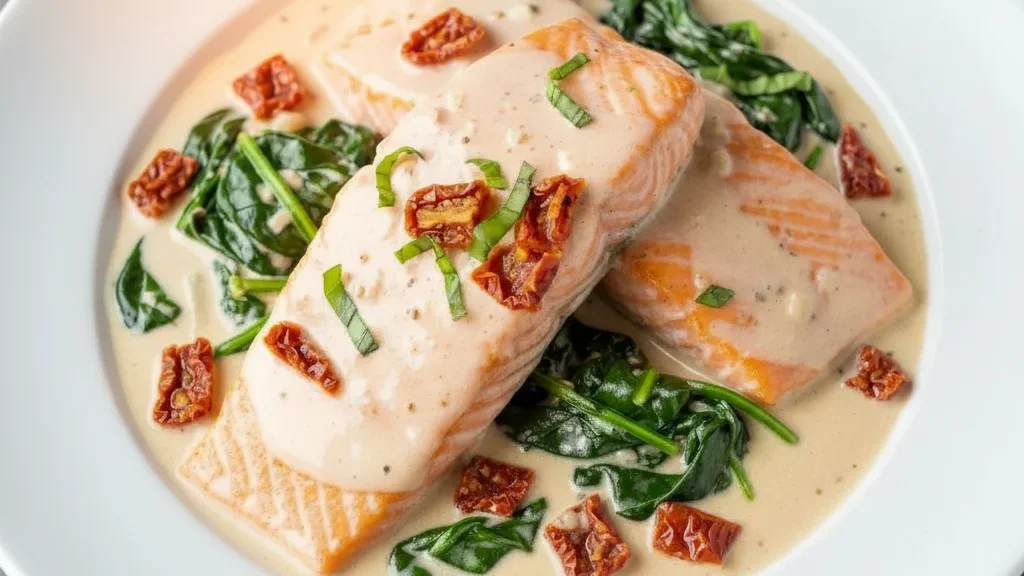 Creamy Tuscan Salmon (Simplified)