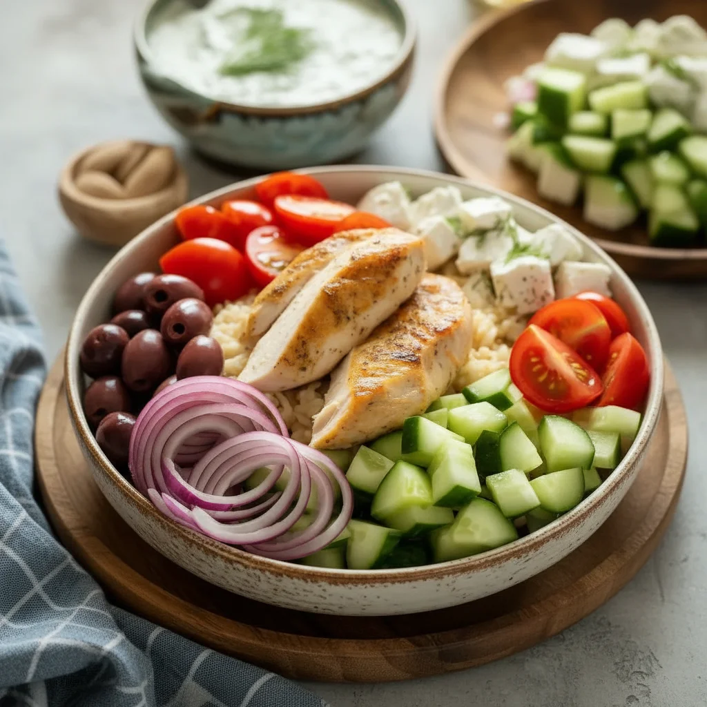 Greek Chicken Bowls Recipe