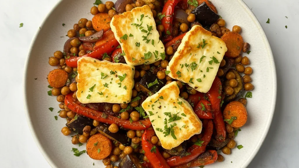 Halloumi & Chickpea Traybake