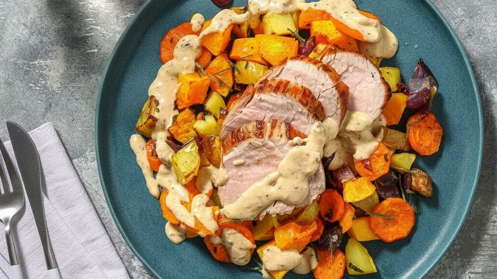 Pork Loin & Root Vegetable Bake