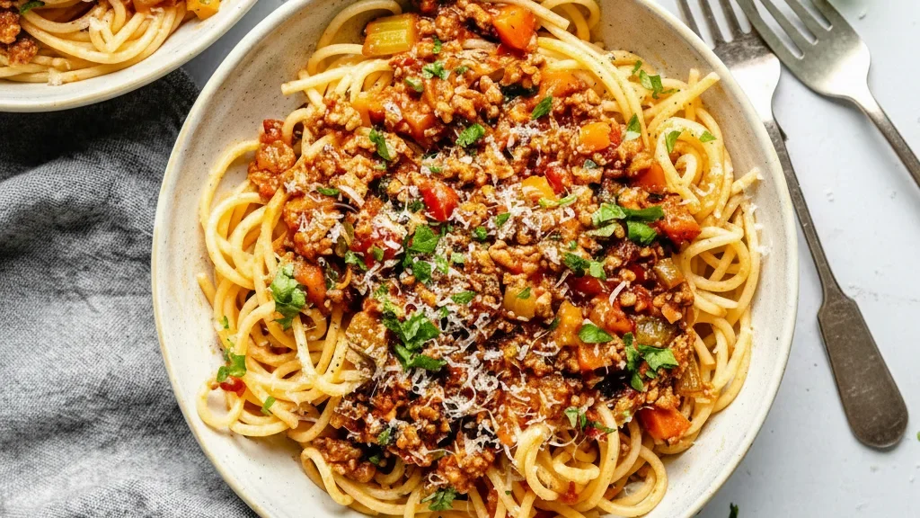 Quick Turkey Bolognese with Courgetti