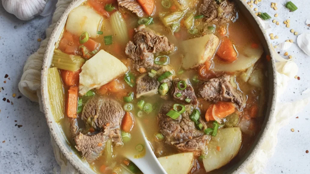 Rich Oxtail and Celery Root Soup