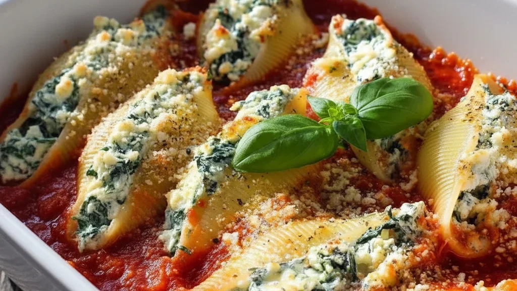 Ricotta and Spinach Stuffed Shells