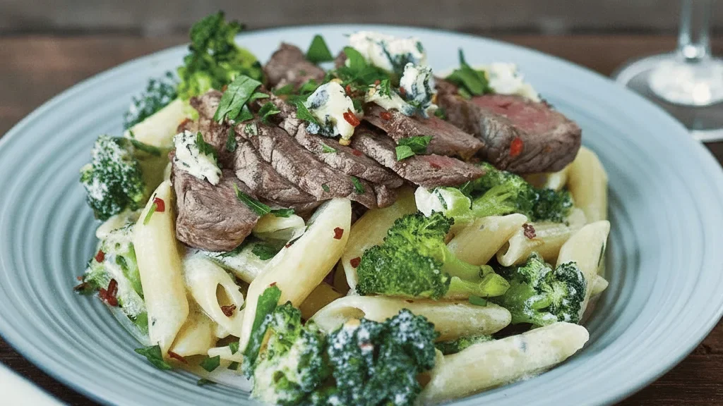 Steak and Blue Cheese Pasta