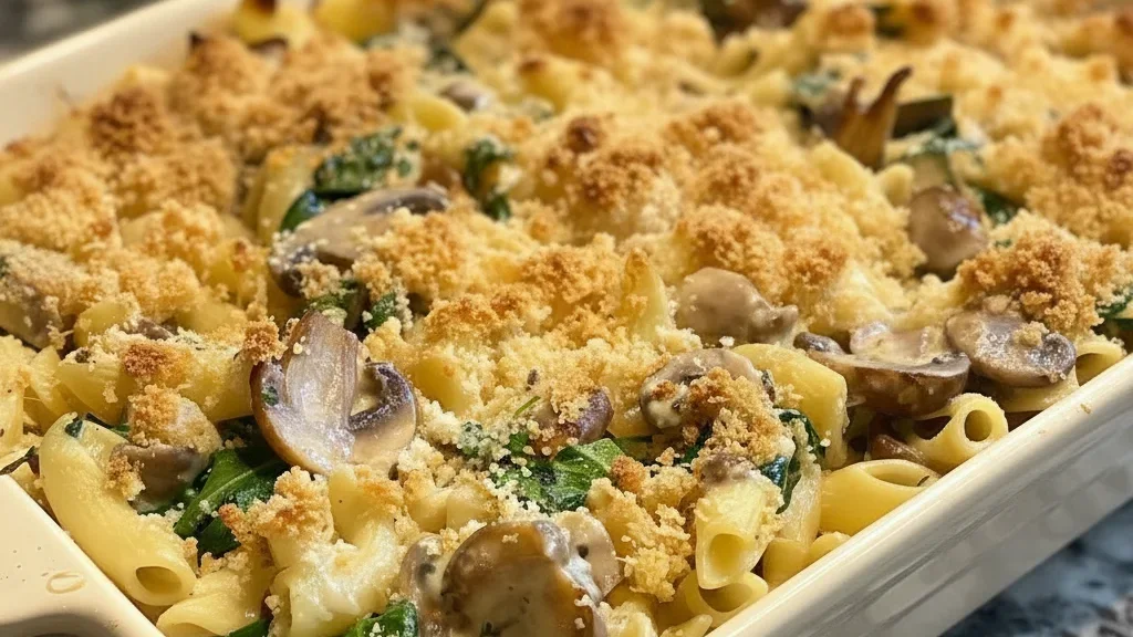 Tuna Noodle Bake with Spinach