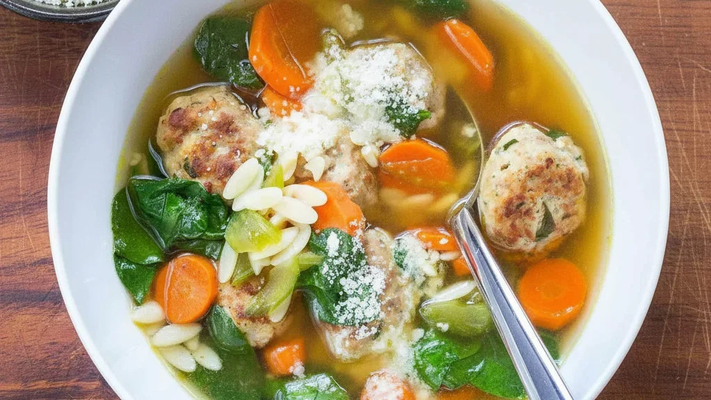 Turkey Meatball and Greens Soup