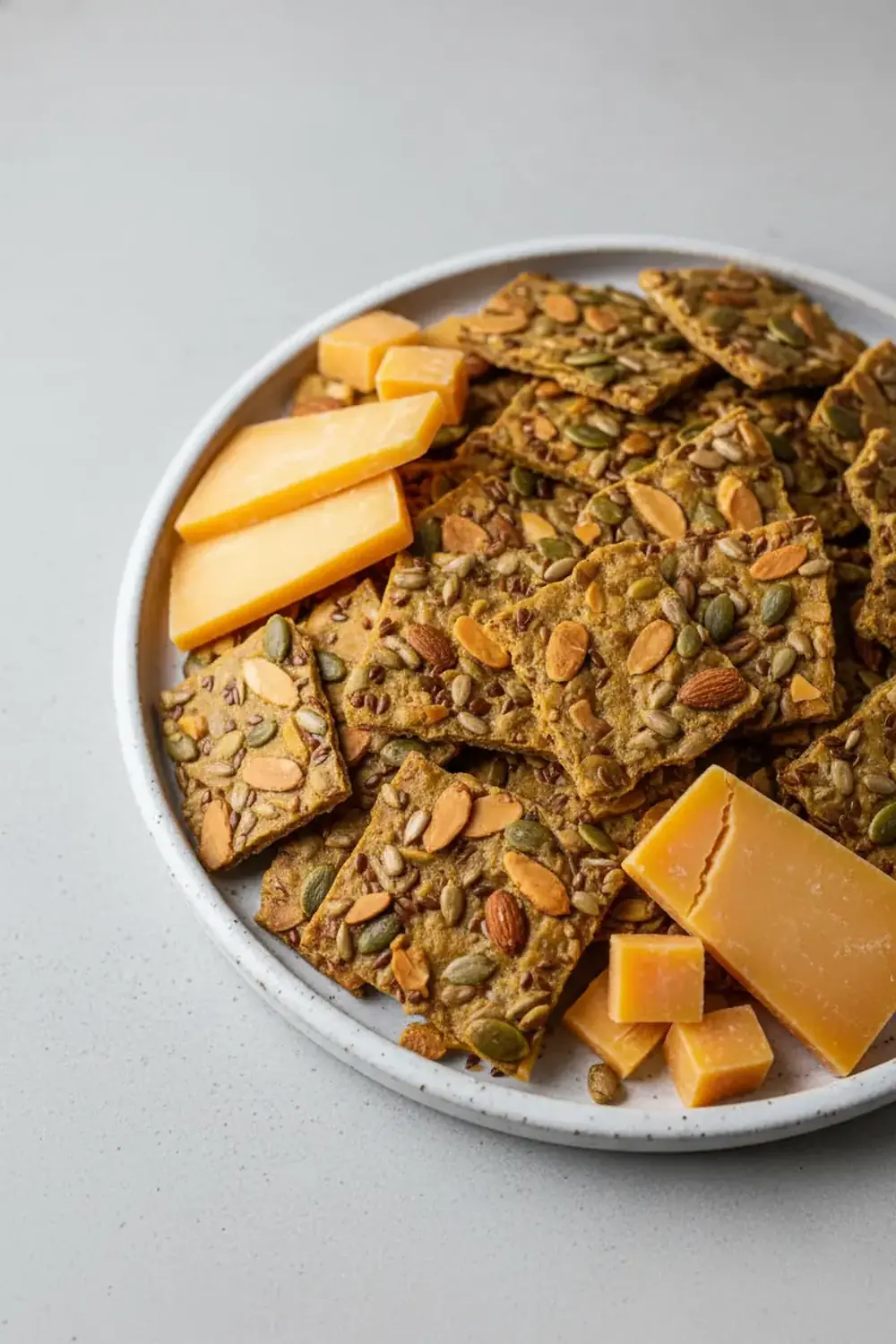 Almond & Seed Crackers with Cheddar