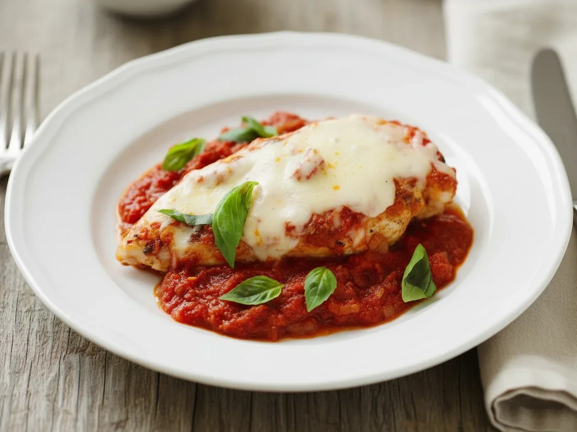 Baked Chicken Breast with Tomato & Mozzarella