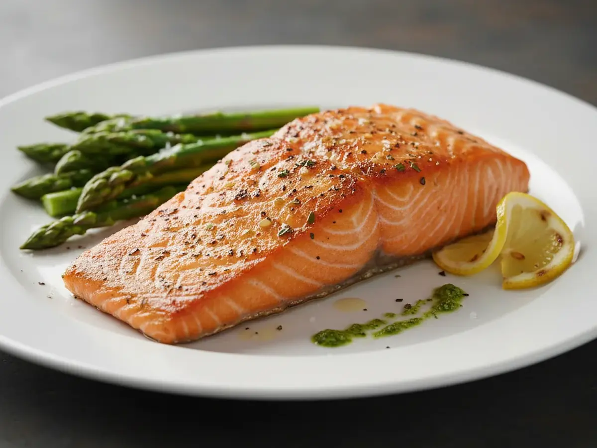 Baked Salmon with Roasted Broccoli