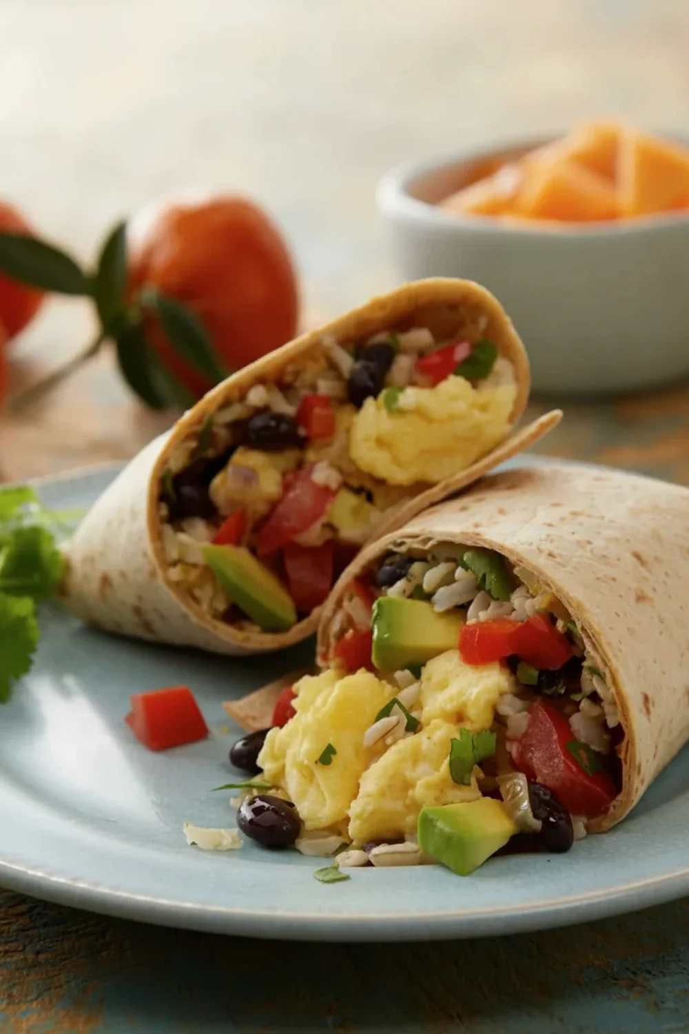 Black Bean & Egg Breakfast Burritos