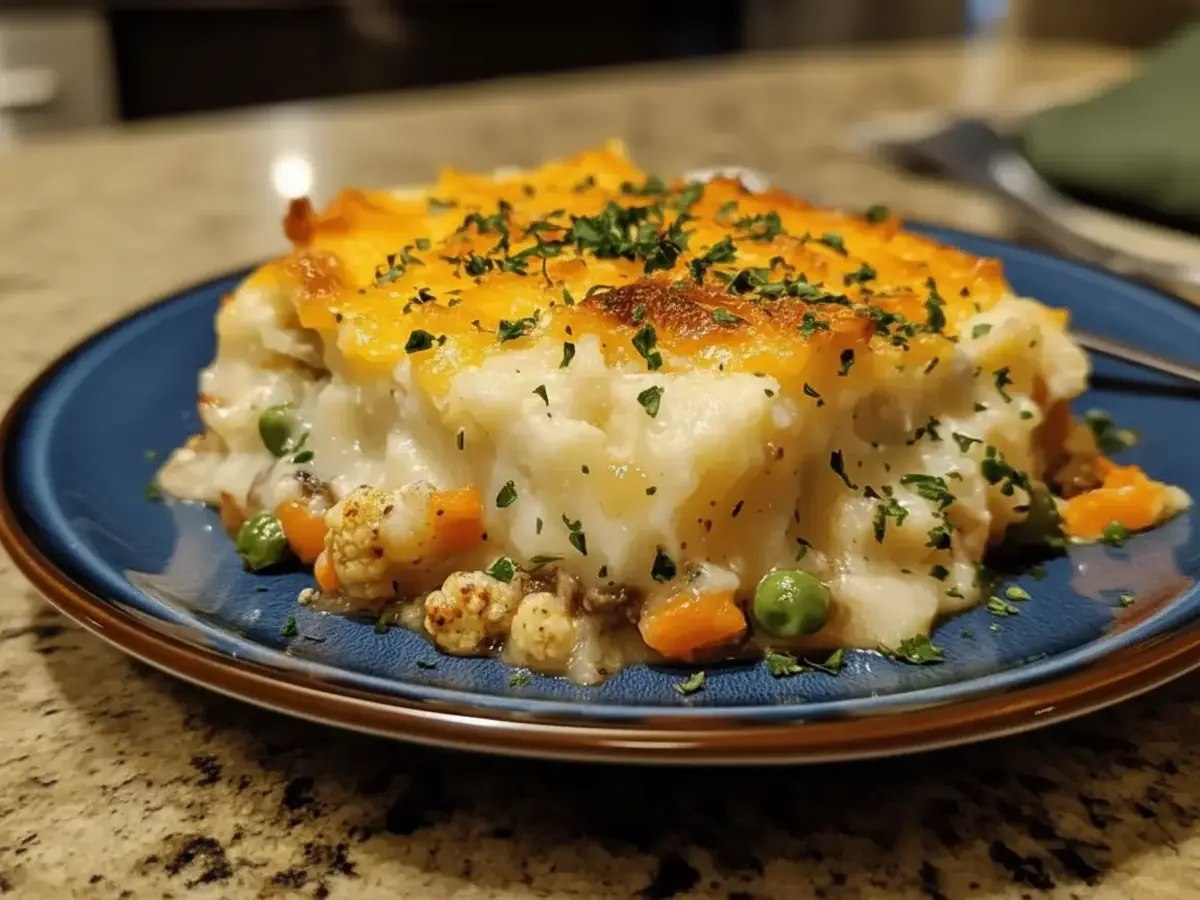 Cheesy Cauliflower Shepherd's Pie