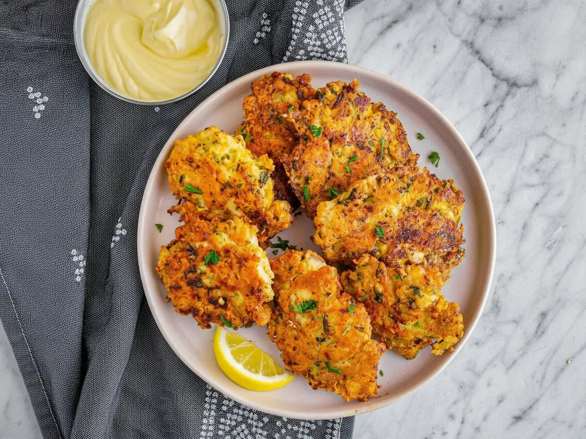 Cheesy Chicken Fritters