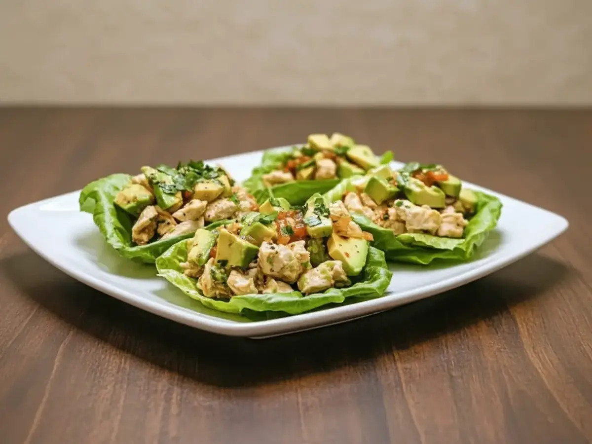 Chicken and Avocado Lettuce Wraps