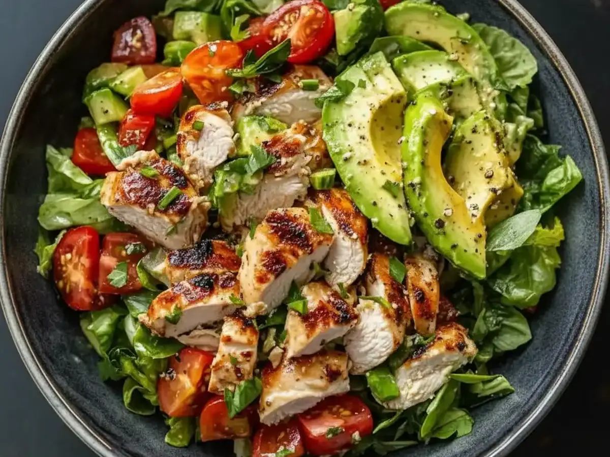 Chicken and Avocado Salad with Lime Dressing