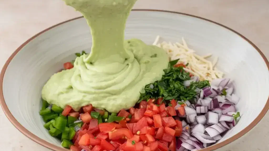Chicken and Quinoa Salad with Avocado Dressing