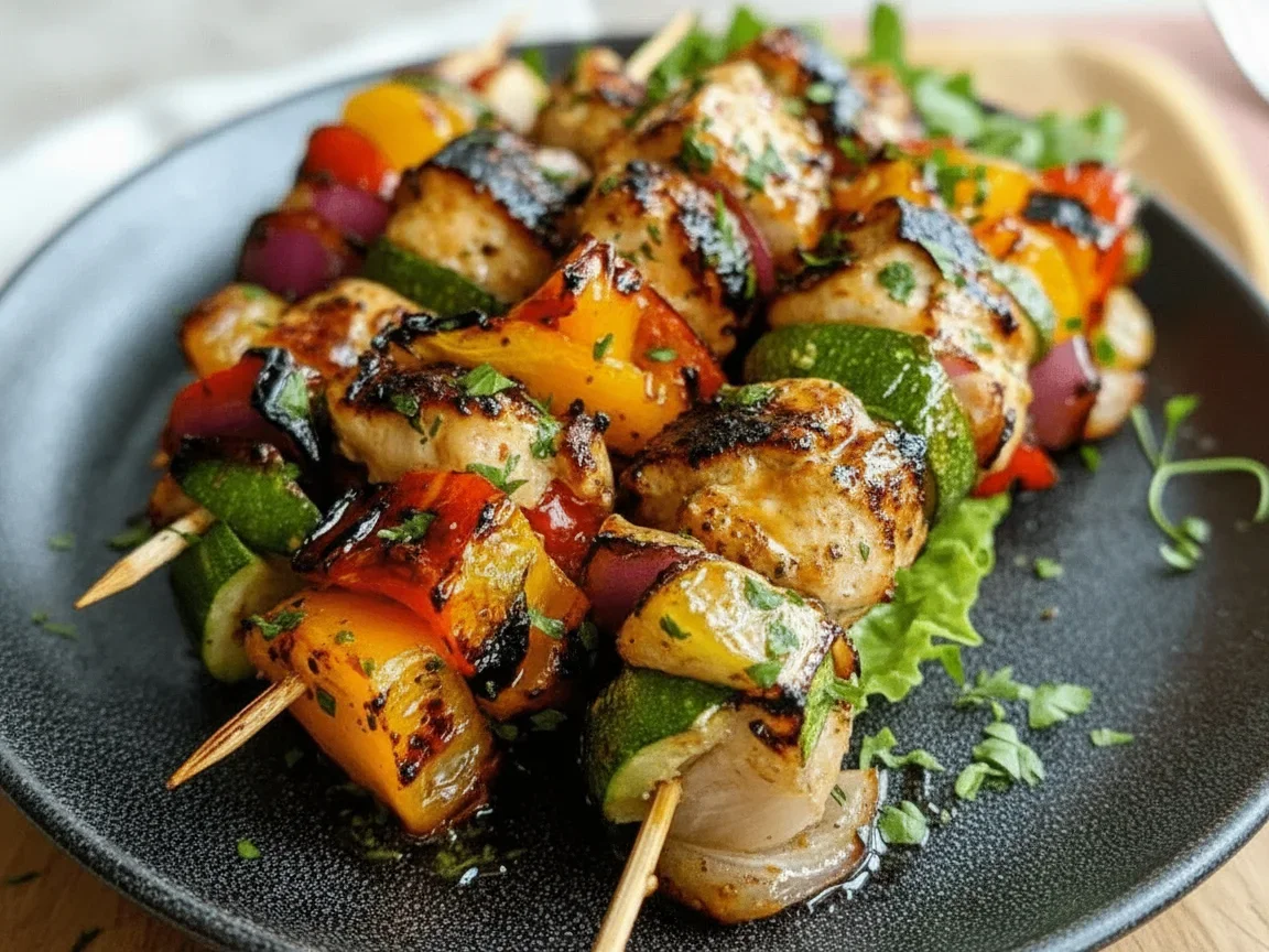 Chicken and Vegetable Skewers