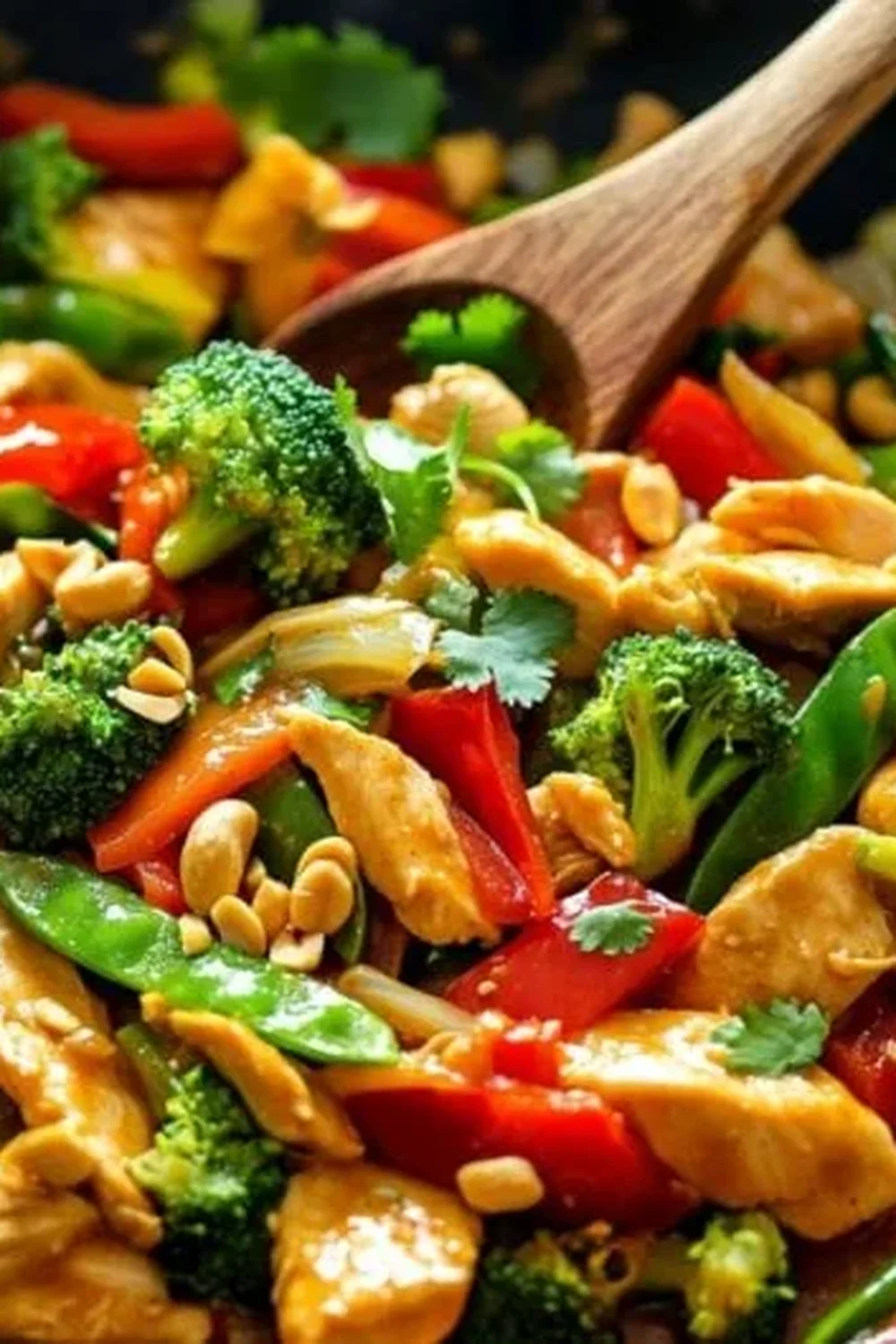 Chicken & Broccoli Stir-Fry with Peanut Sauce