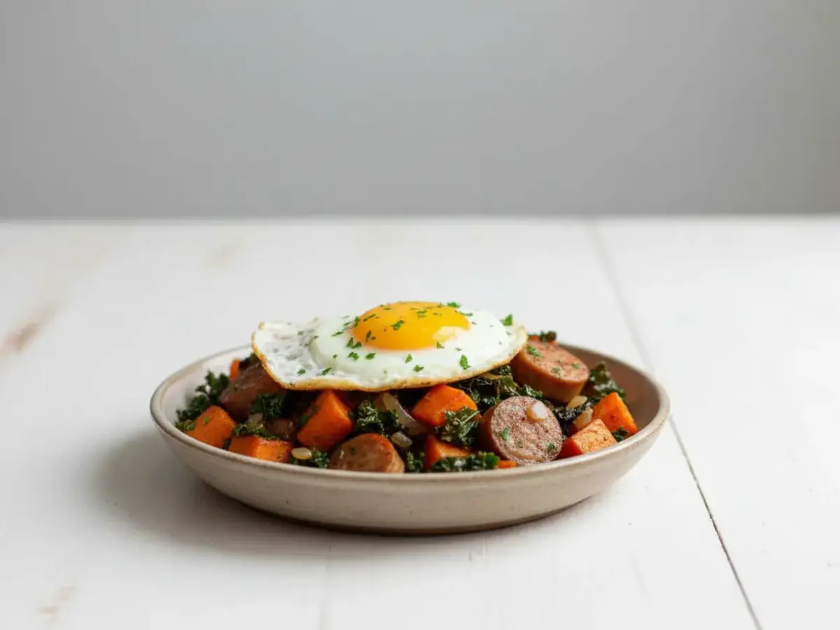 Chicken Sausage & Sweet Potato Hash