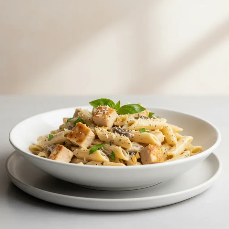 Creamy Garlic Chicken Pasta Recipe (Comfort Food Dinner)