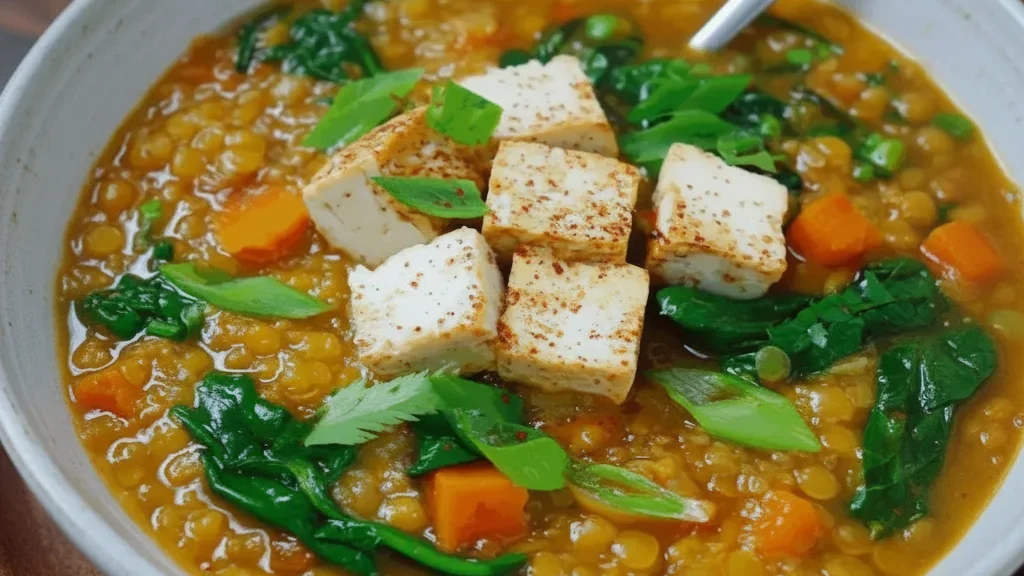 Creamy Lentil & Spinach Soup