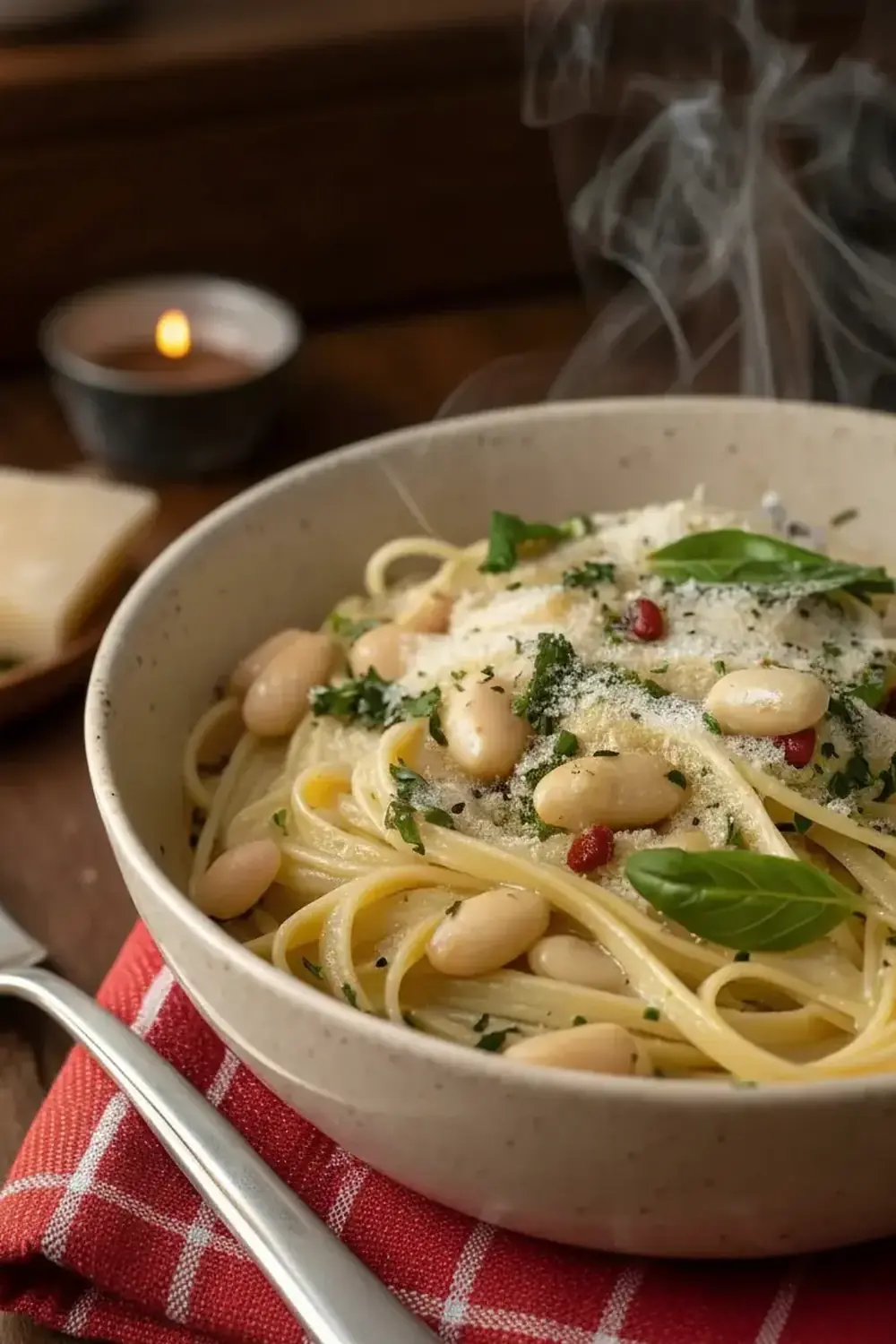 Creamy Tuscan Pasta with White Beans