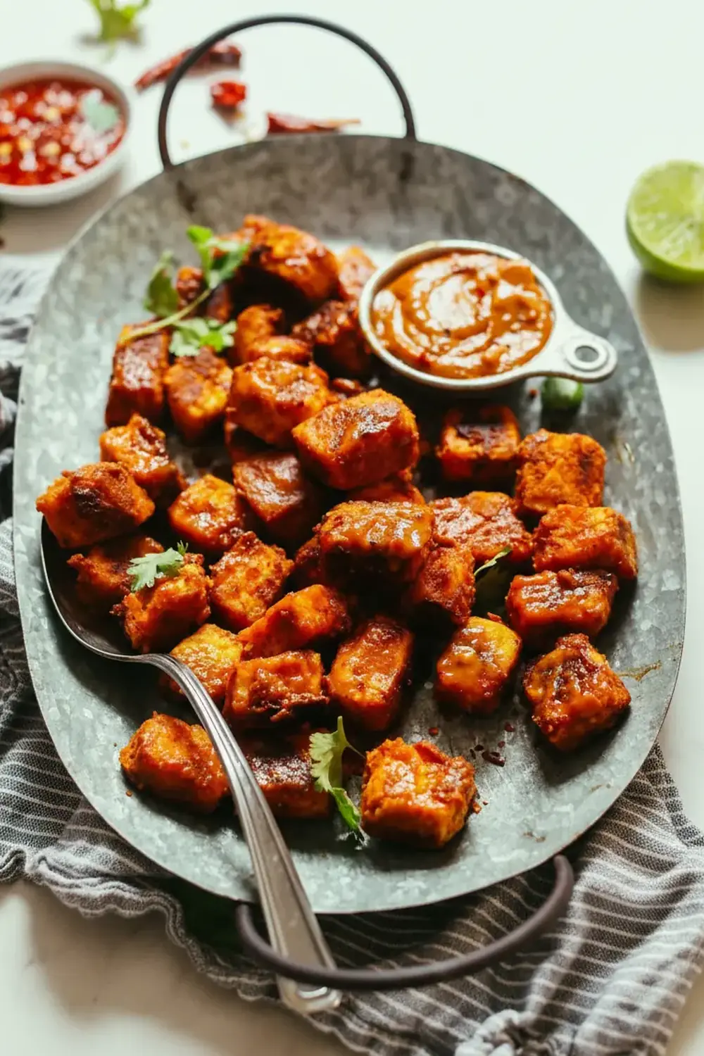 Crispy Peanut Tofu Stir-Fry