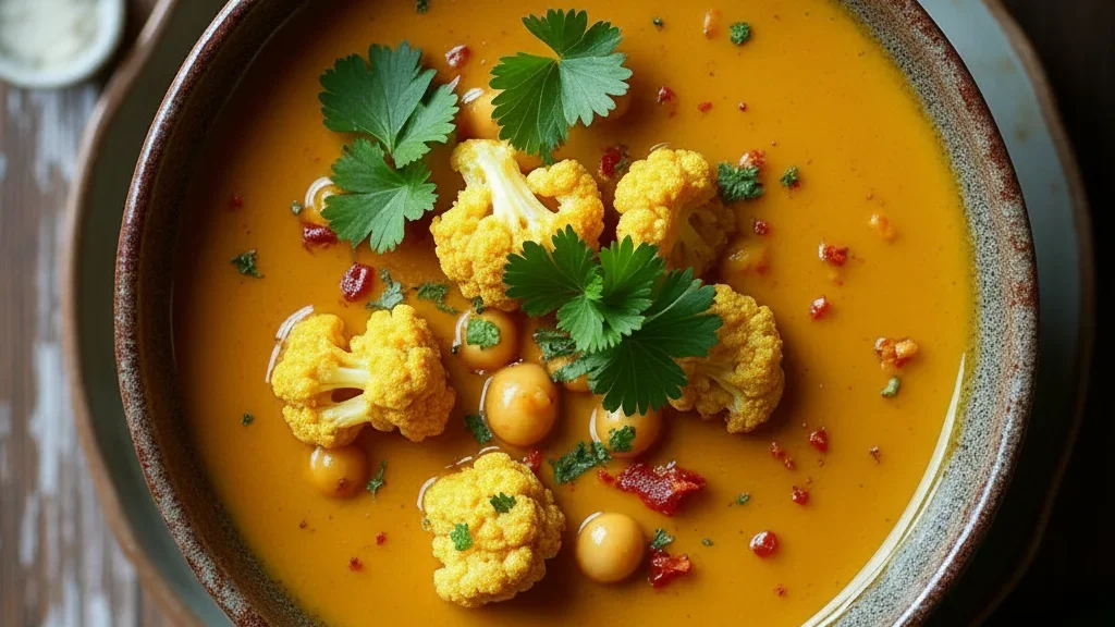 Curried Chickpea & Cauliflower Soup