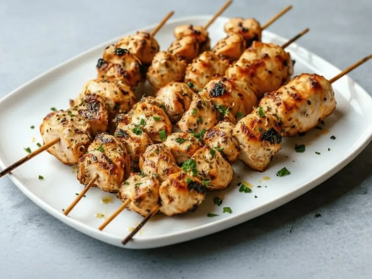 Greek Chicken Souvlaki Skewers