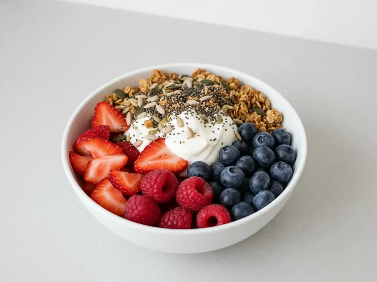 Greek Yoghurt Bowl with Berries and Seeds