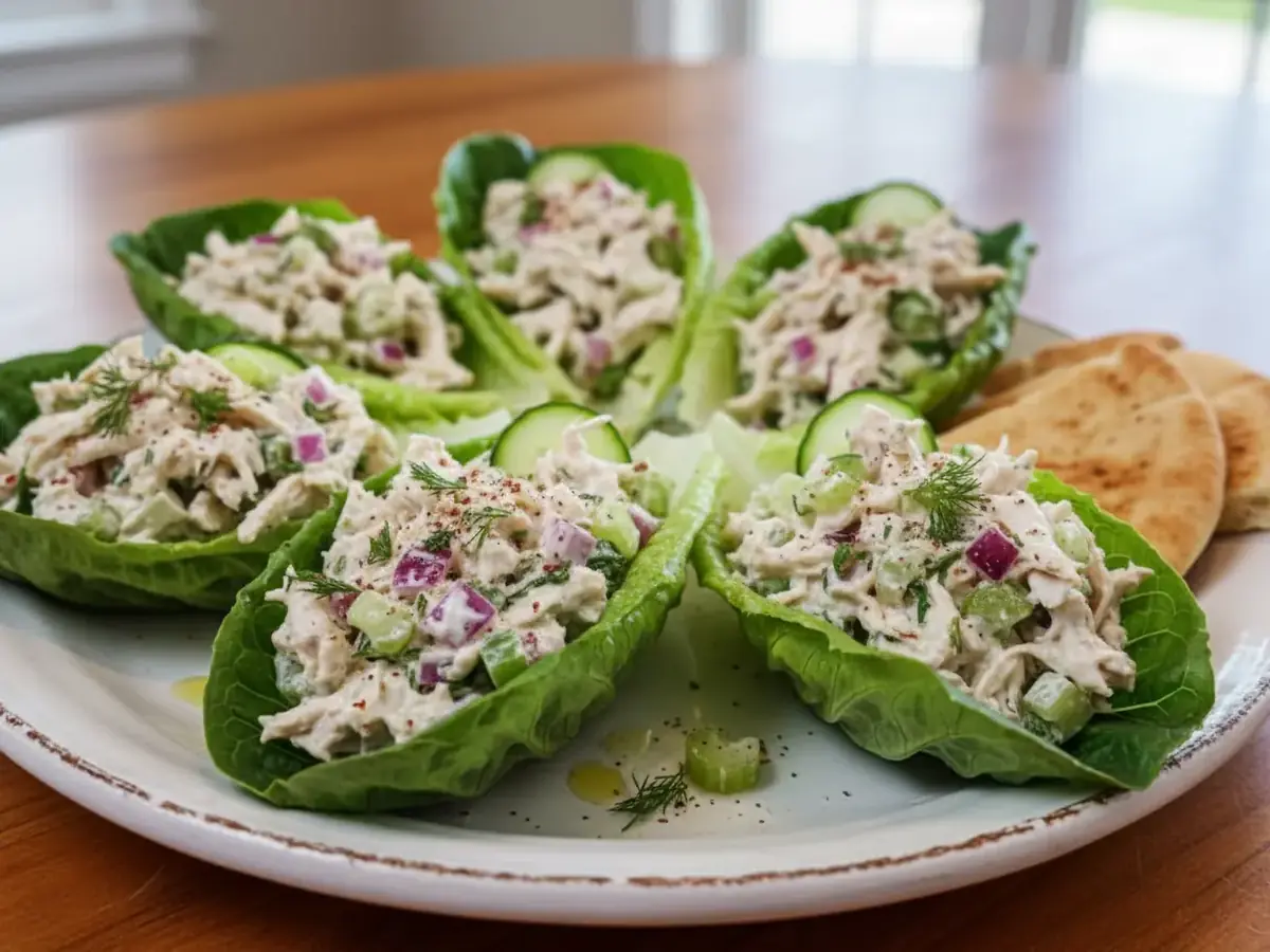 Greek Yoghurt Chicken Salad Boats