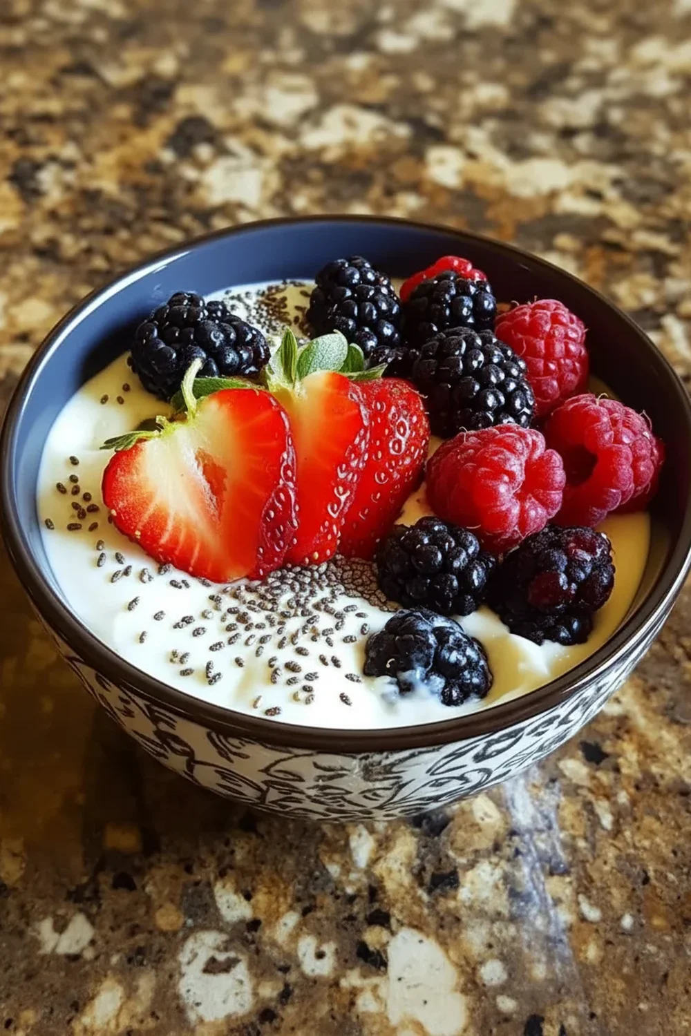 Greek Yoghurt with Berries and Chia Seeds