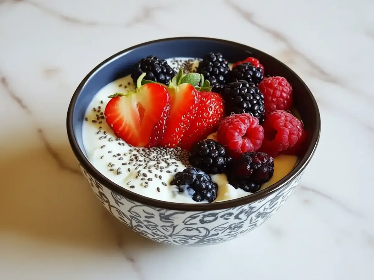 Greek Yoghurt with Berries and Seeds
