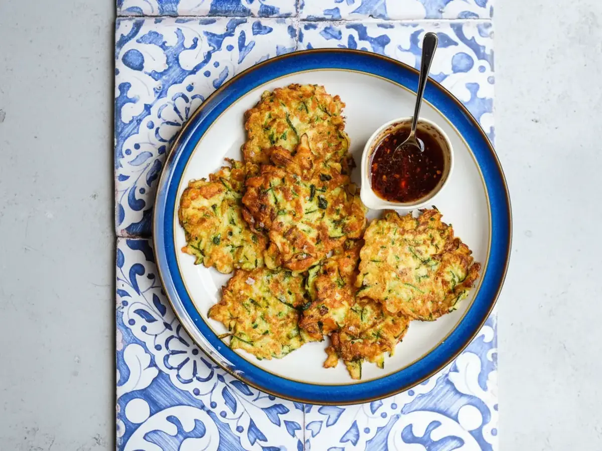 Halloumi and Courgette Fritters