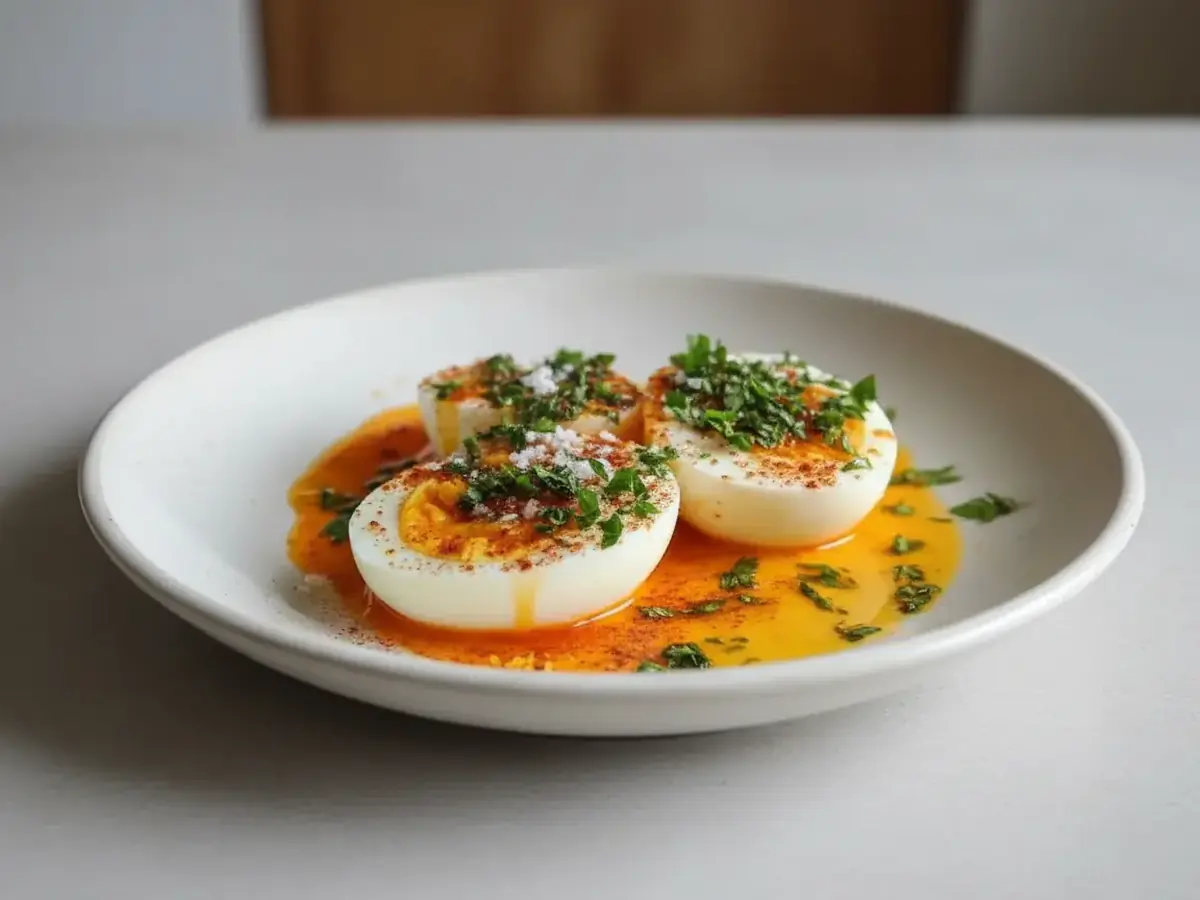 Hard-Boiled Eggs with Paprika