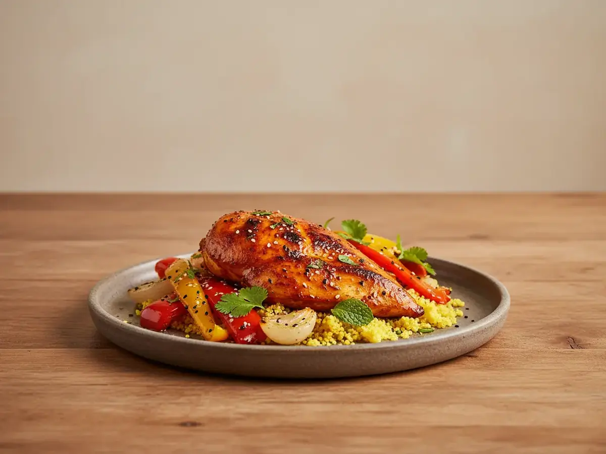 Harissa Chicken with Roasted Peppers