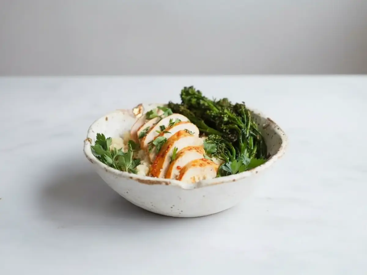 Harissa Spiced Chicken with Roasted Broccoli