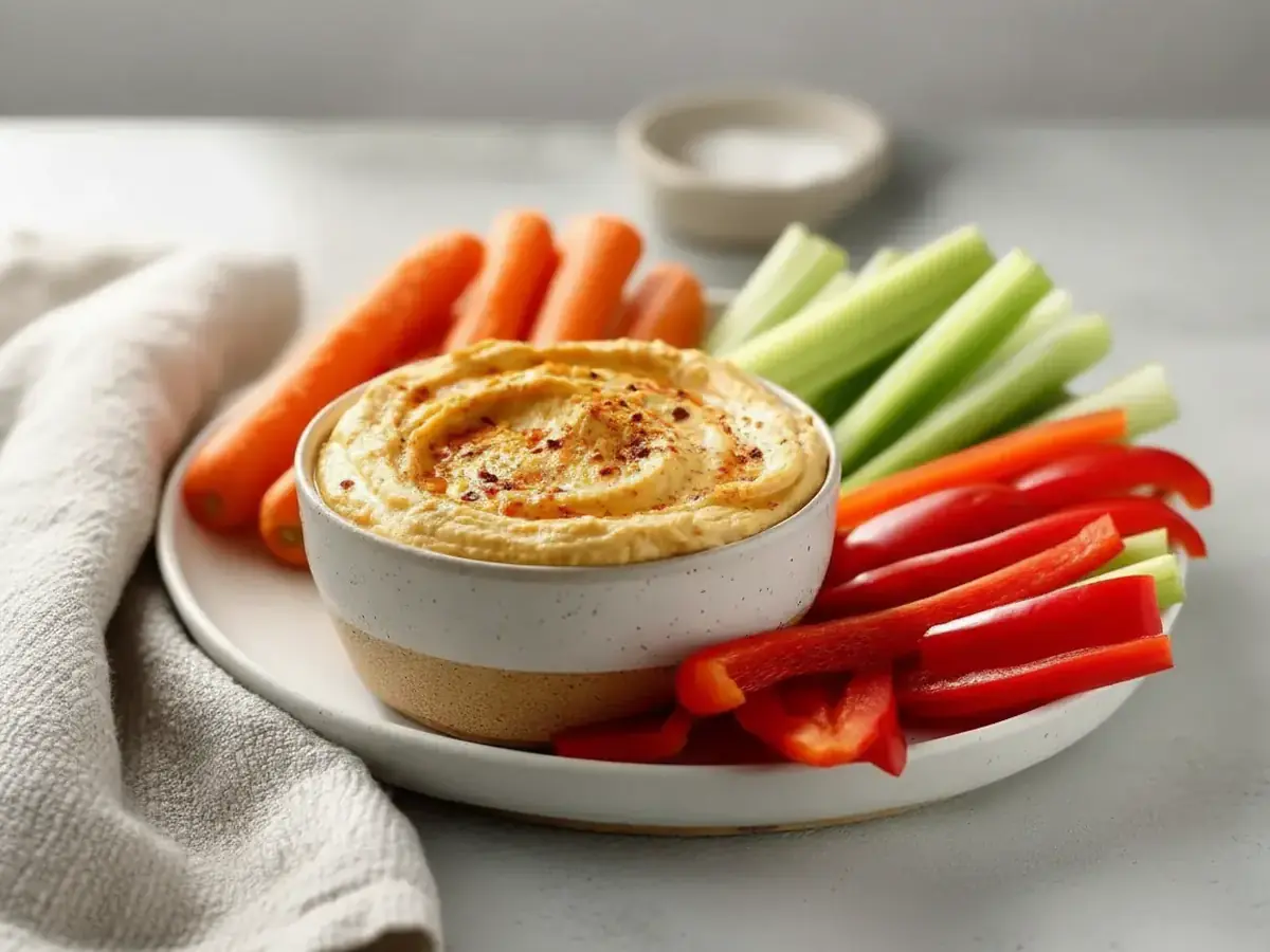 Hummus and Veggie Stick Pot