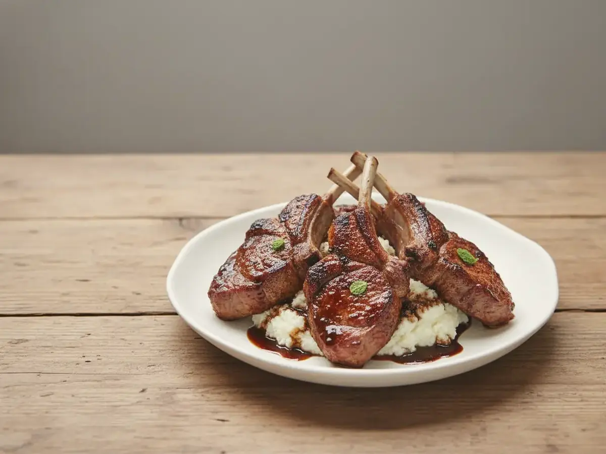 Lamb Chops with Mint and Cauliflower Mash
