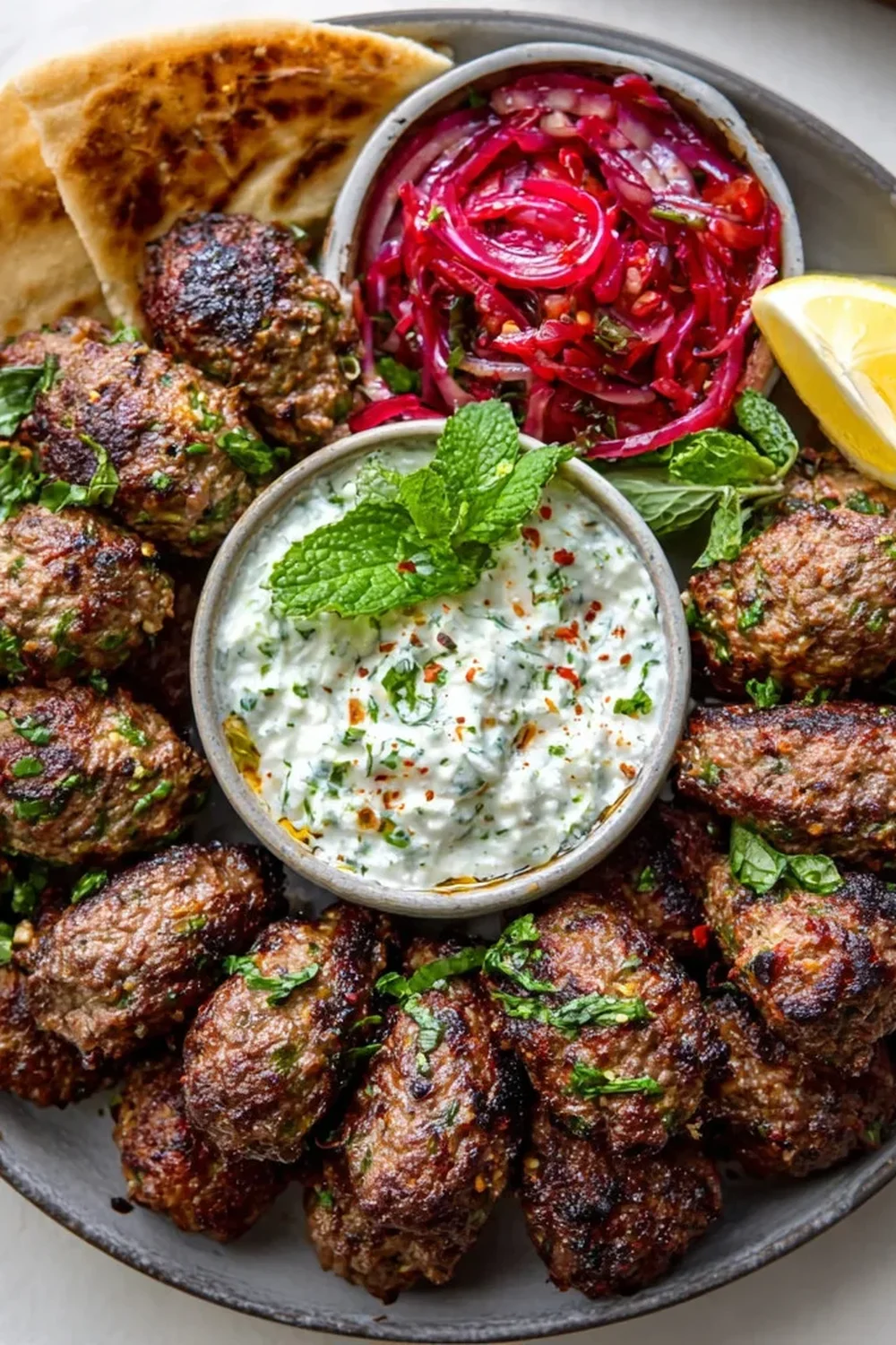 Lamb Kofta with Mint Yoghurt Dip