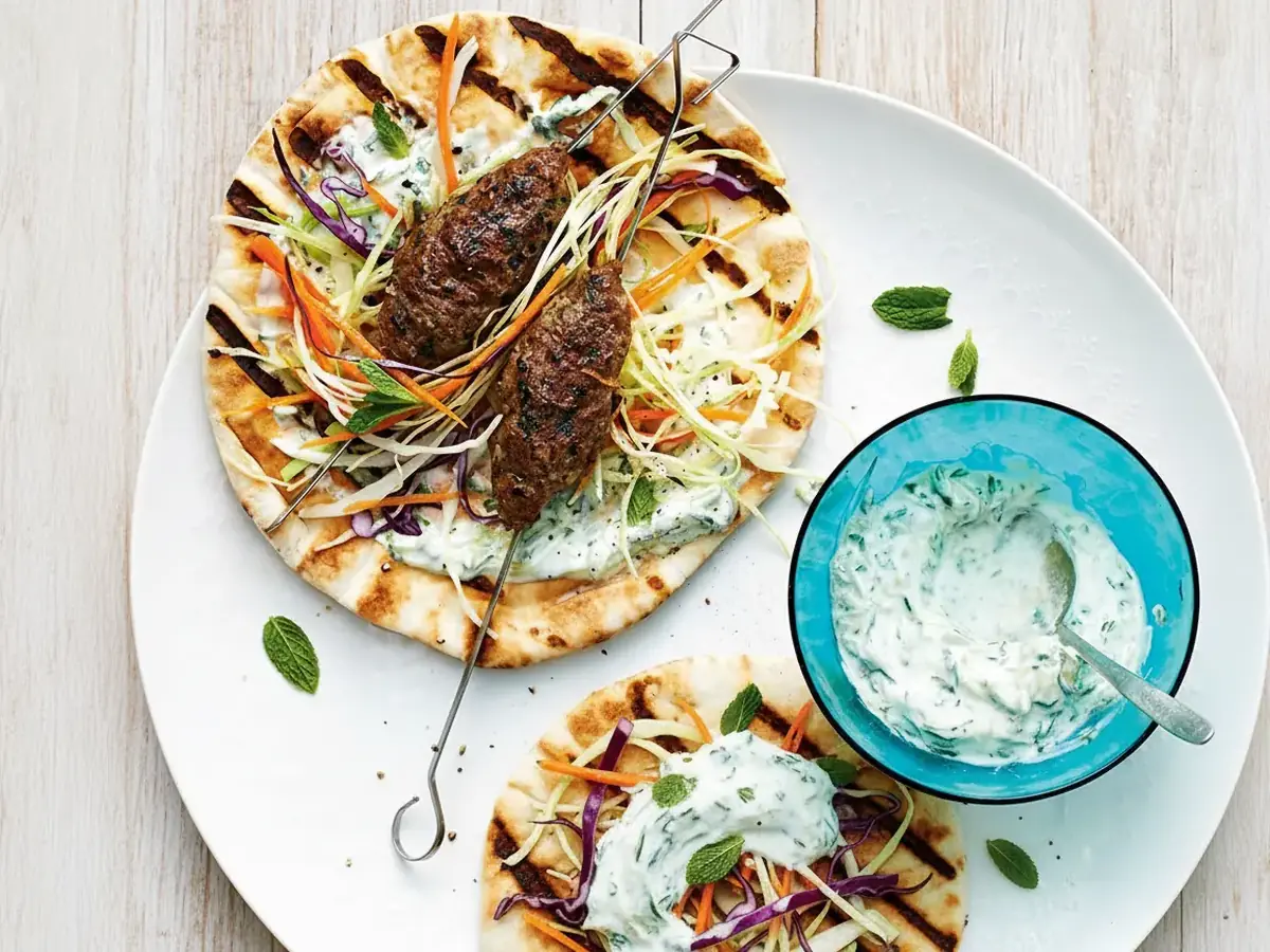 Lamb Koftas with Cucumber Raita