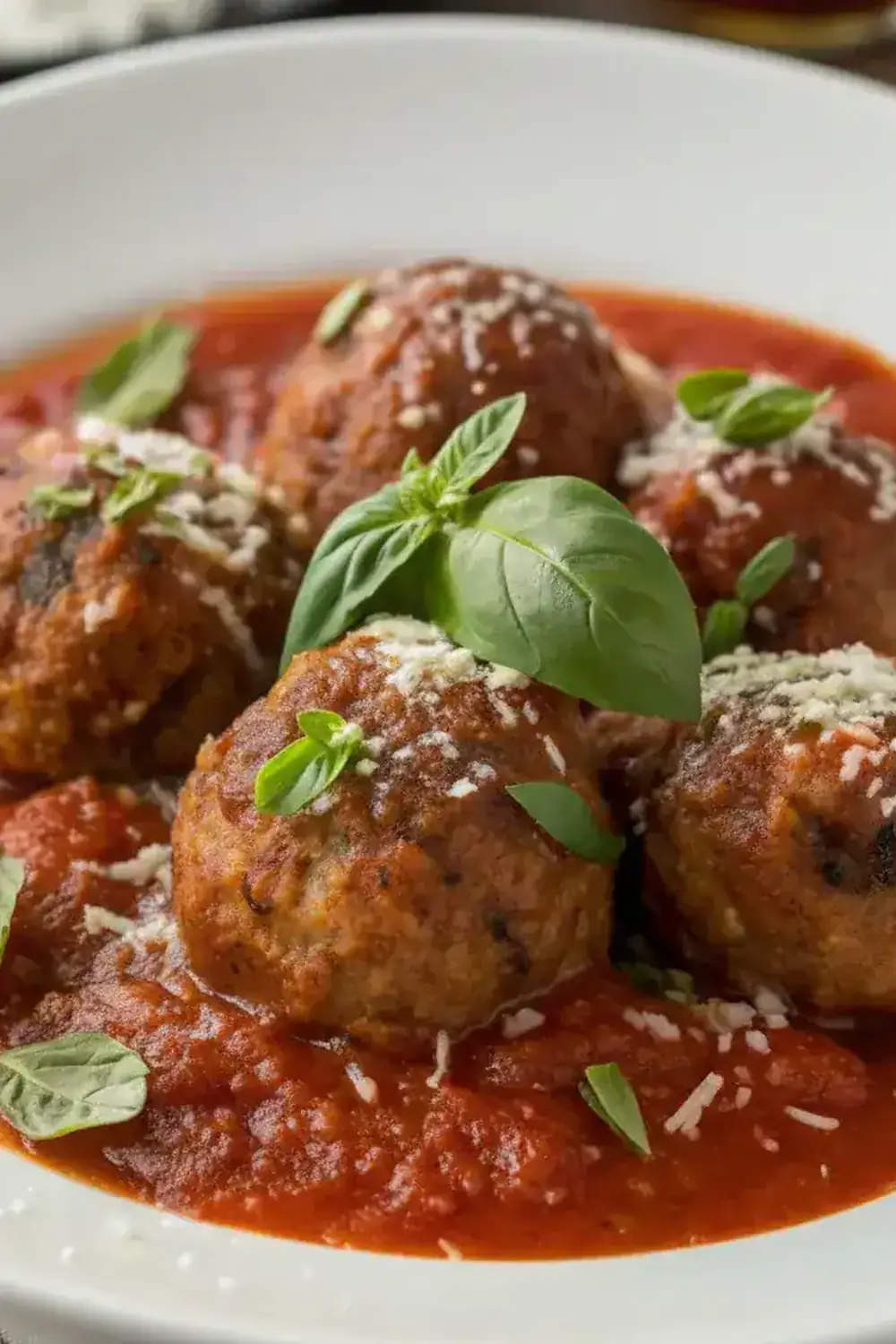 Lean Beef Meatballs in Tomato Sauce with Courgetti